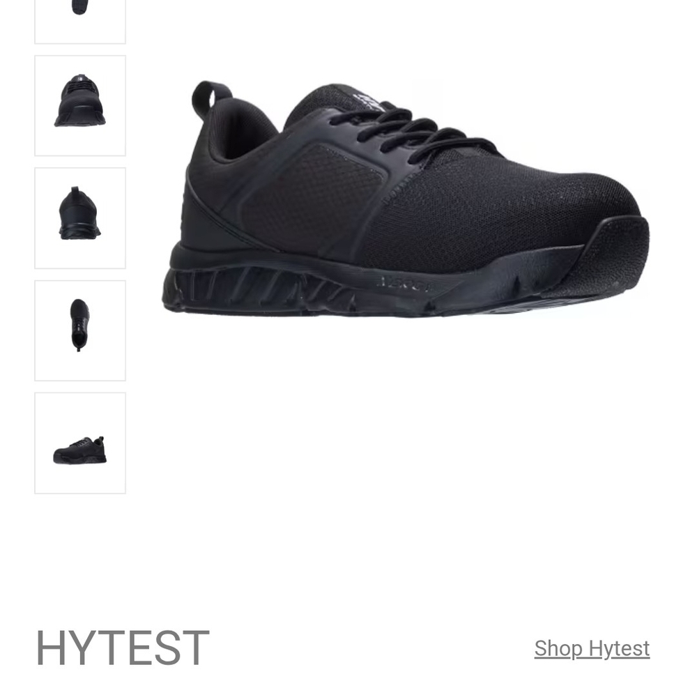 Hytest Men's Black Safety Footwear Size 11